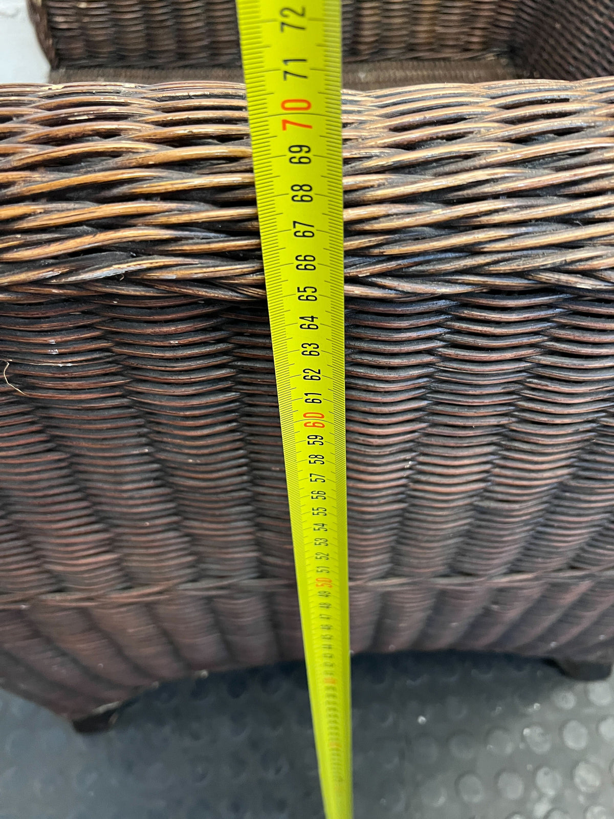 Rustic Brown Wicker Armchair – Cozy Rattan Accent Chair - 2ndhandwarehouse.com