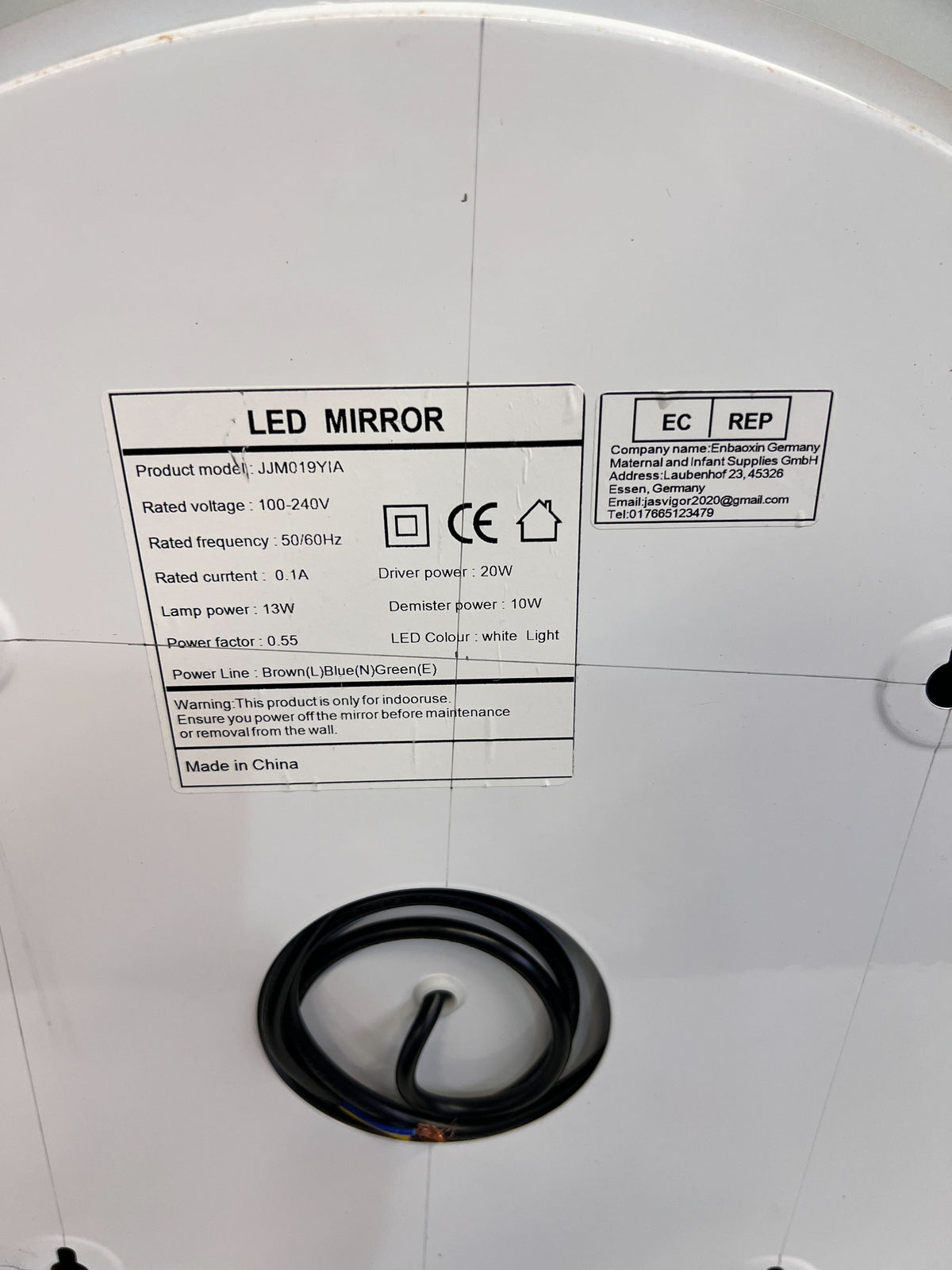 Bathroom Mirror with Light and Element