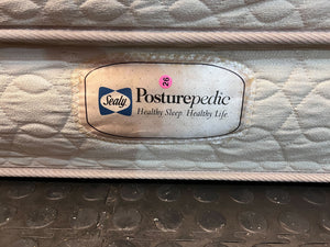 Double Size Mattress - White, Quilted Fabric, Sealy Brand