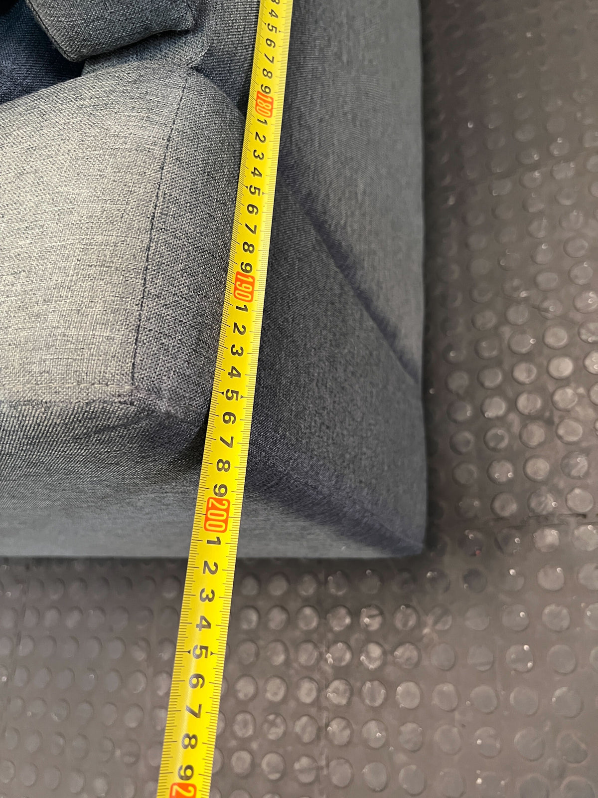 Modern Grey Fabric Sectional Couch with Storage Ottoman