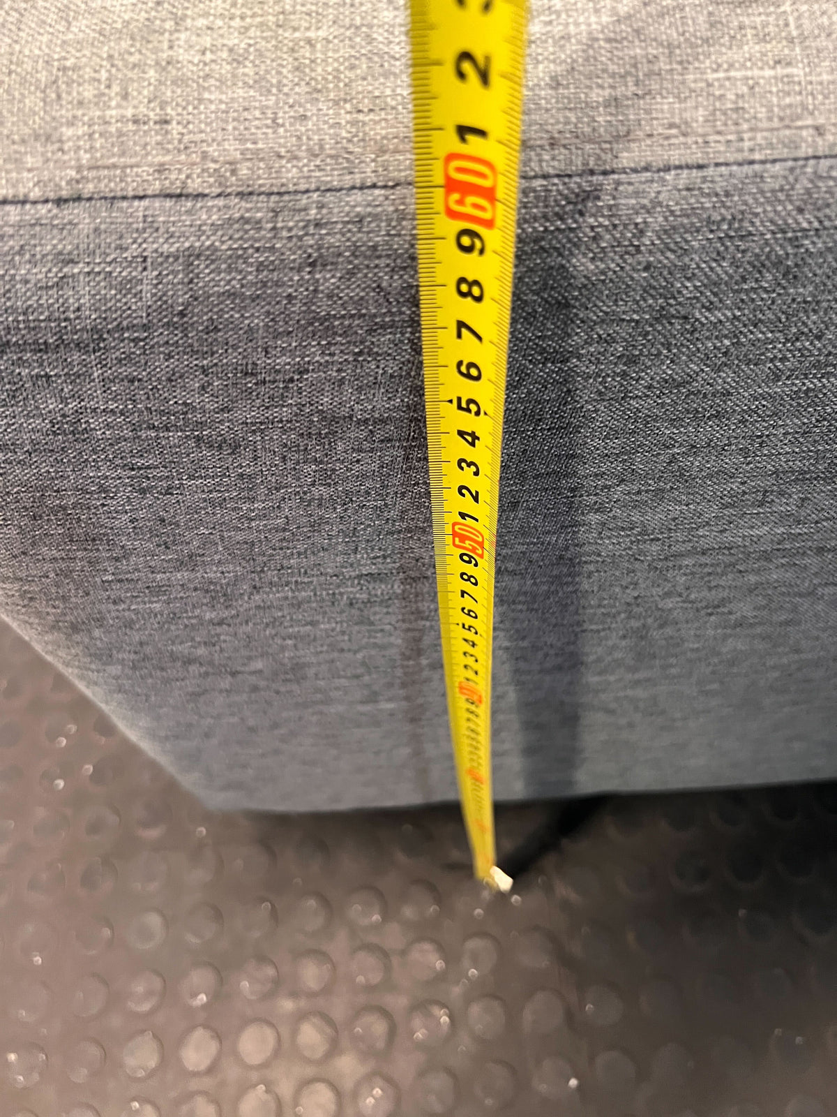 Modern Grey Fabric Sectional Couch with Storage Ottoman