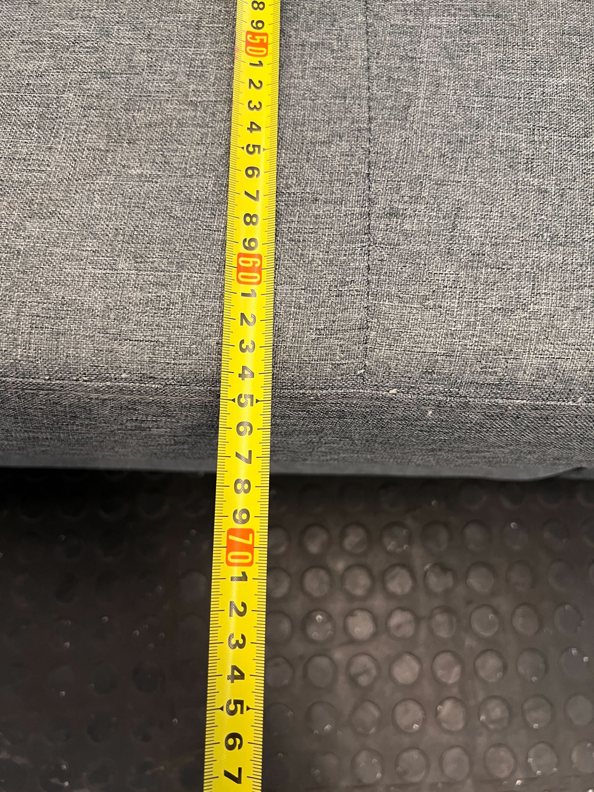 Modern Grey Fabric Sectional Couch with Storage Ottoman