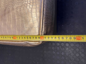 Stylish Gold Faux Leather Daybed with Minor Wear