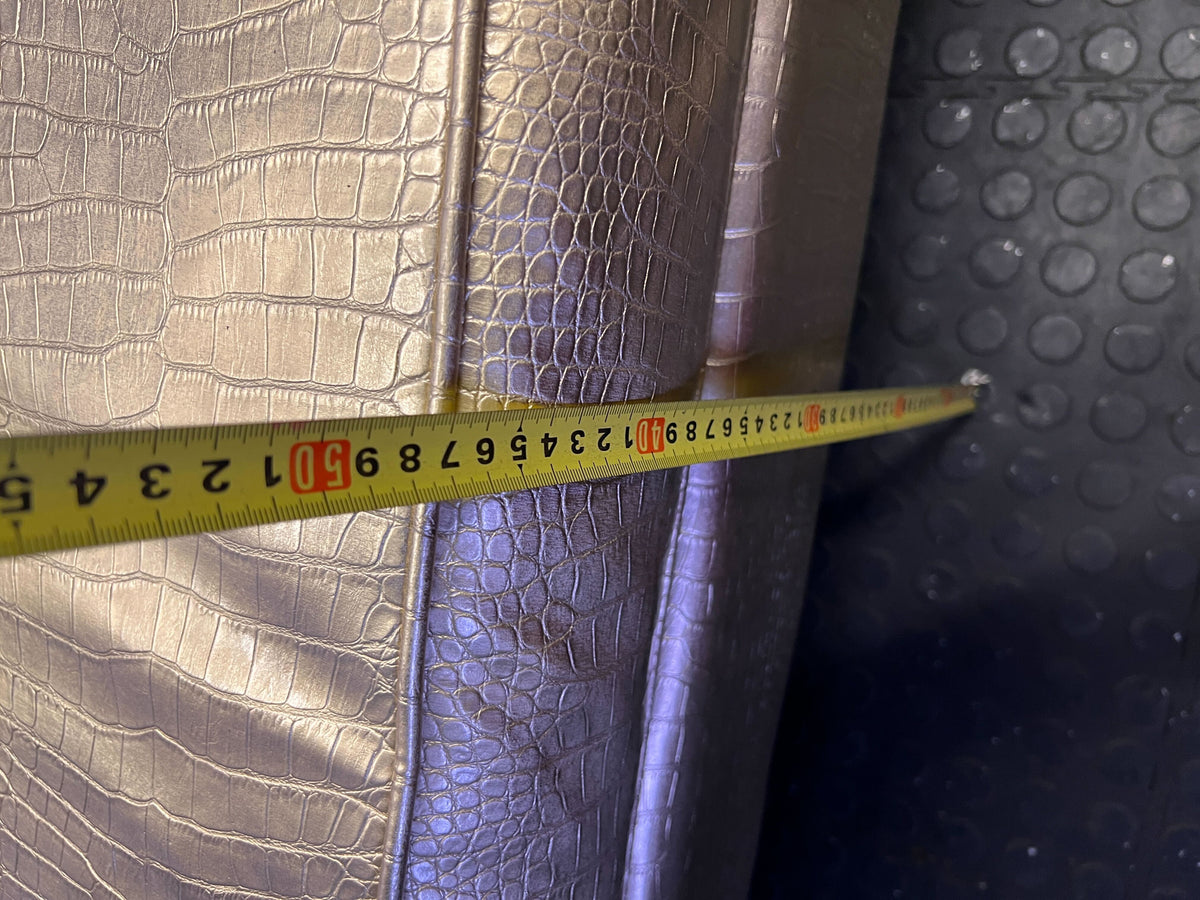 Stylish Gold Faux Leather Daybed with Minor Wear