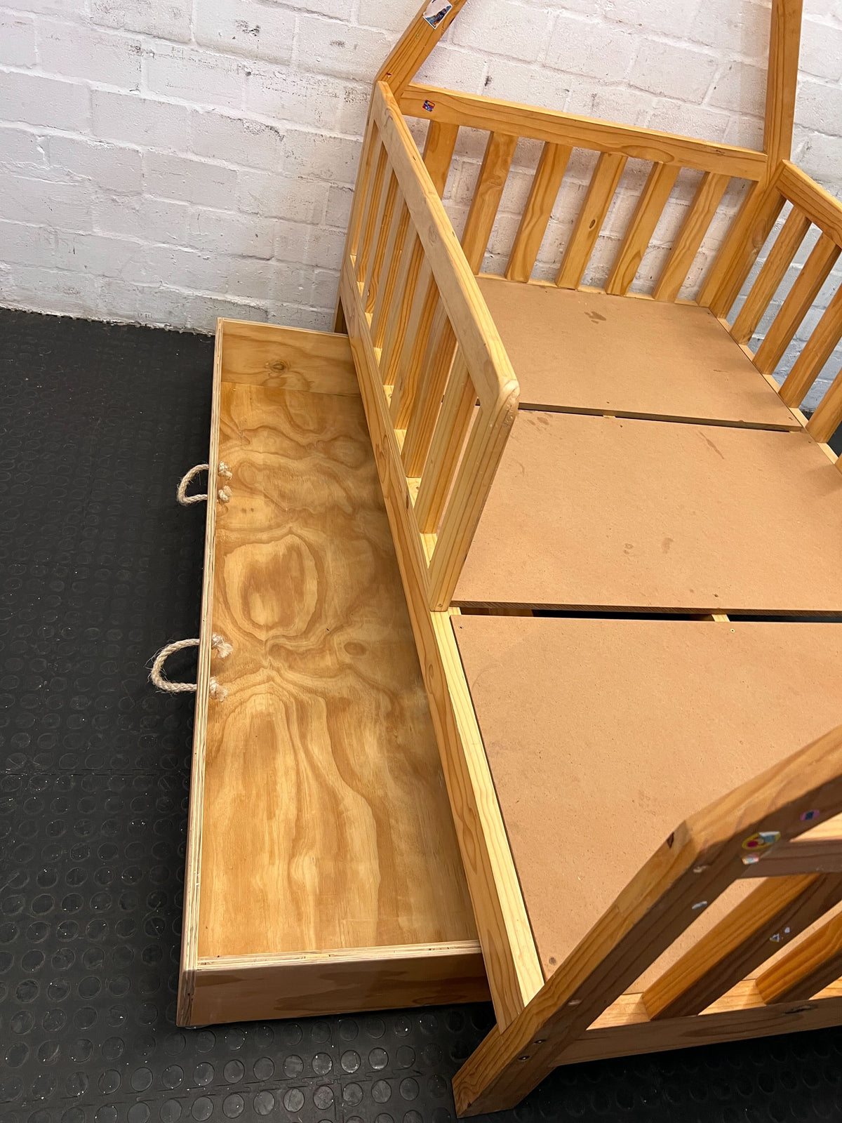 Charming Wooden Teepee Toddler Bed with Storage Drawer - REDUCED