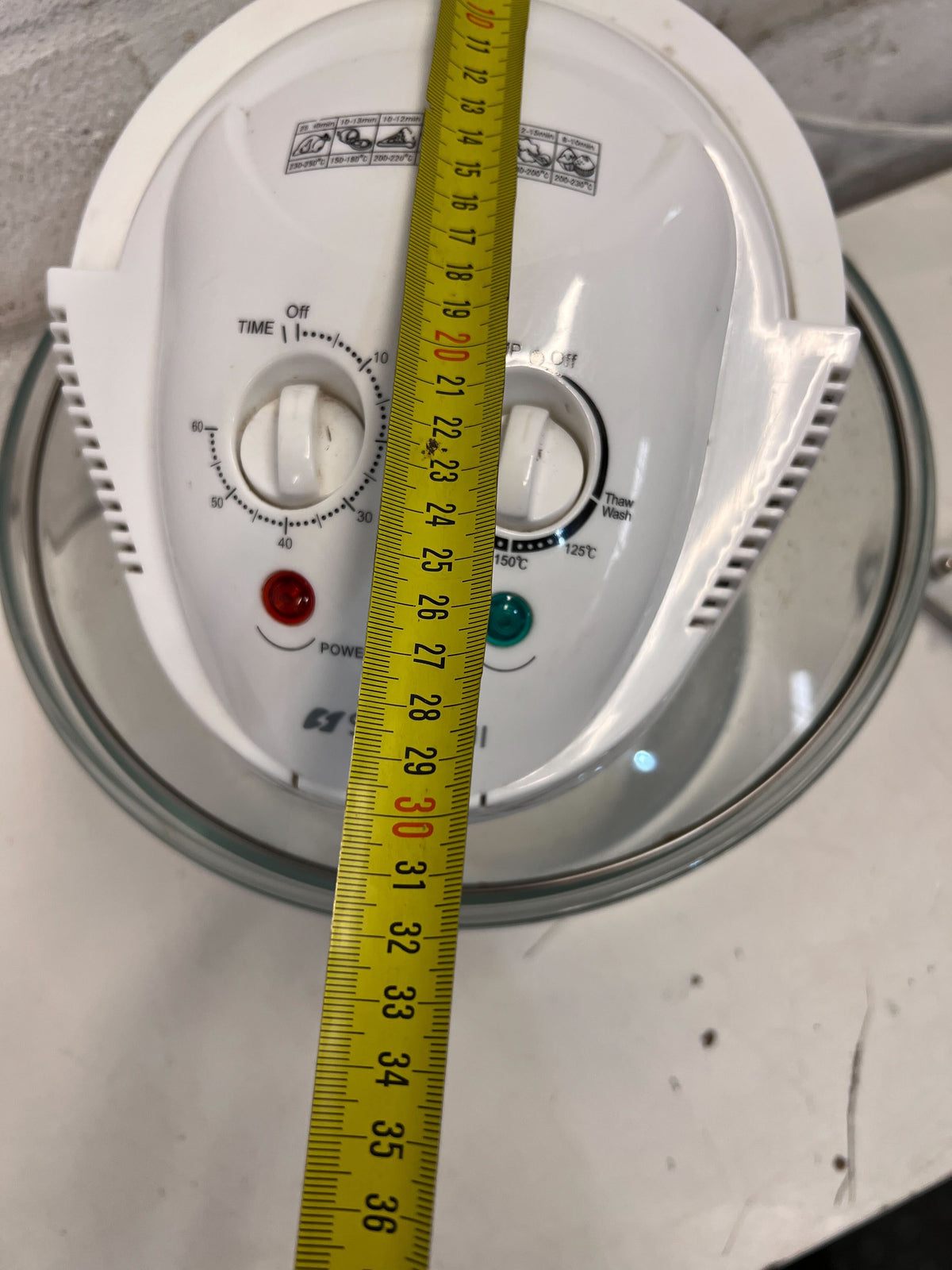 Sansui Halogen Oven – White, Glass, Compact Cooking Appliance