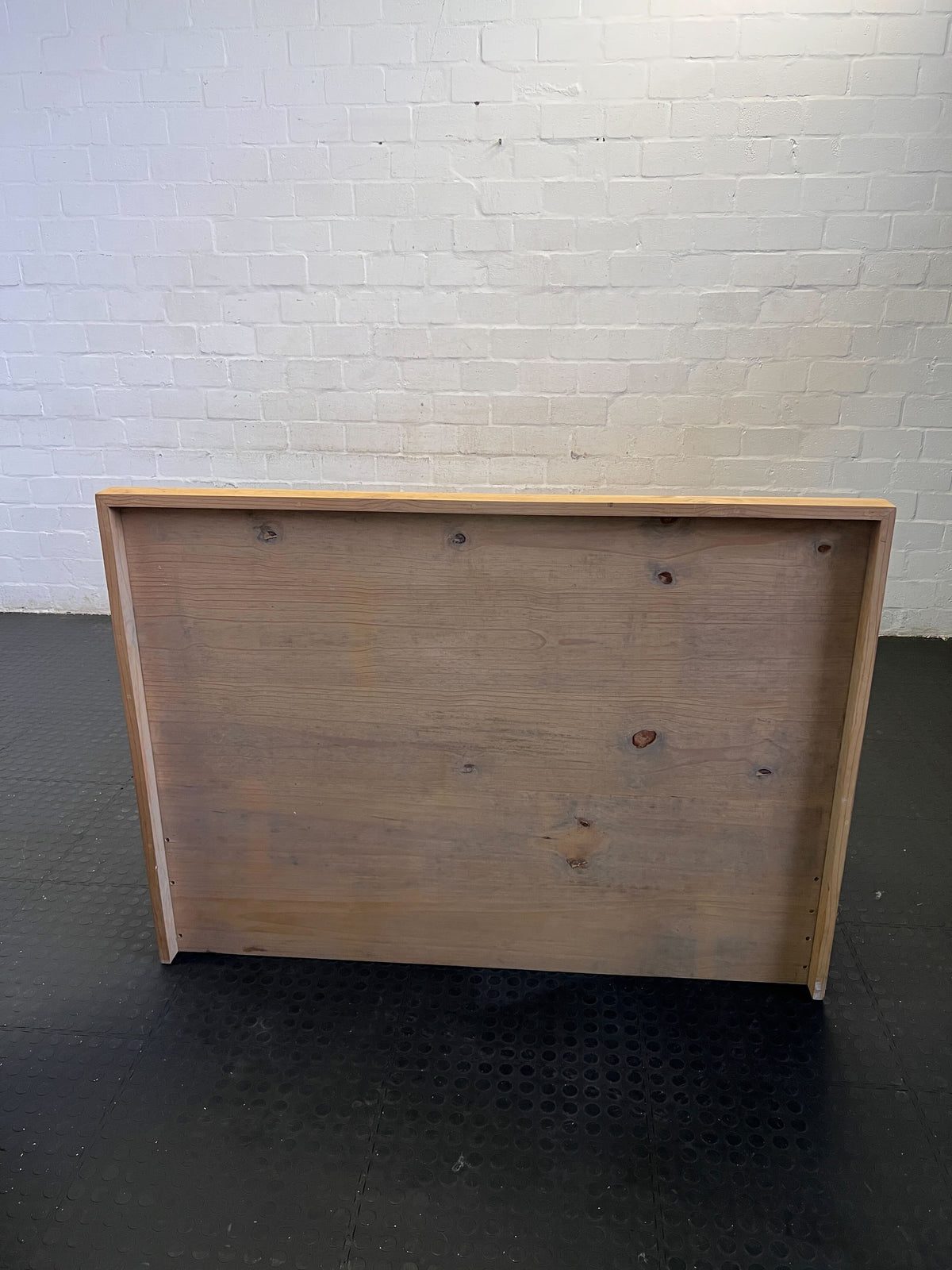 Minimalist Wooden Double Bed Frame with Headboard & Drawers