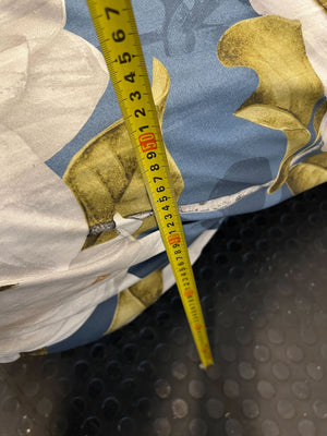 Charming Magnolia Print Futon Sofa with Black Frame