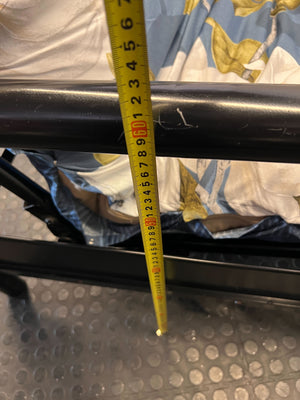 Charming Magnolia Print Futon Sofa with Black Frame