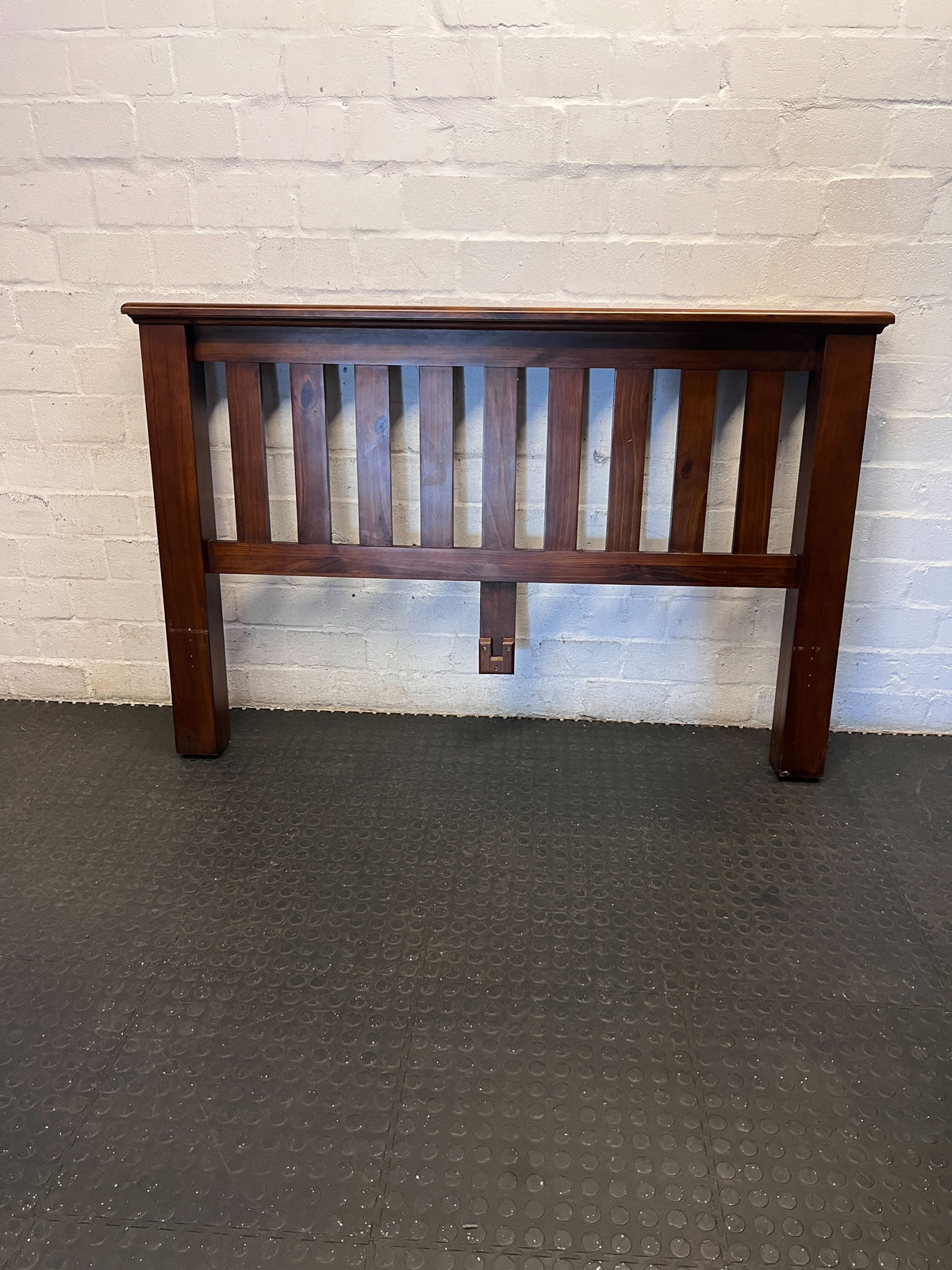 Classic Dark Wood Slatted Headboard 165cm - 2ndhandwarehouse.com