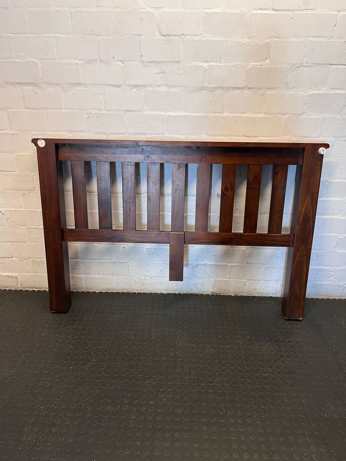 Classic Dark Wood Slatted Headboard 165cm - 2ndhandwarehouse.com