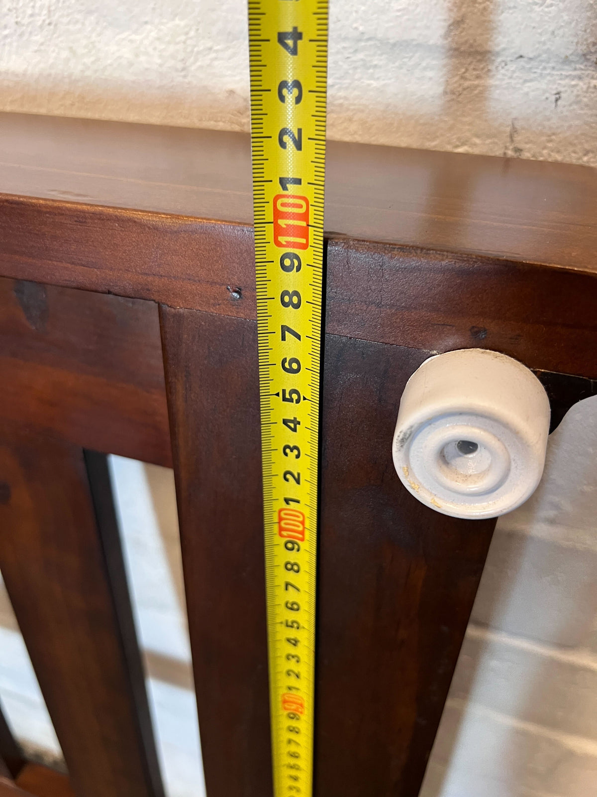 Classic Dark Wood Slatted Headboard 165cm - 2ndhandwarehouse.com