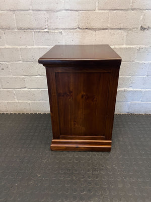 Timeless Dark Wood 3-Drawer Bedside Table - 2ndhandwarehouse.com