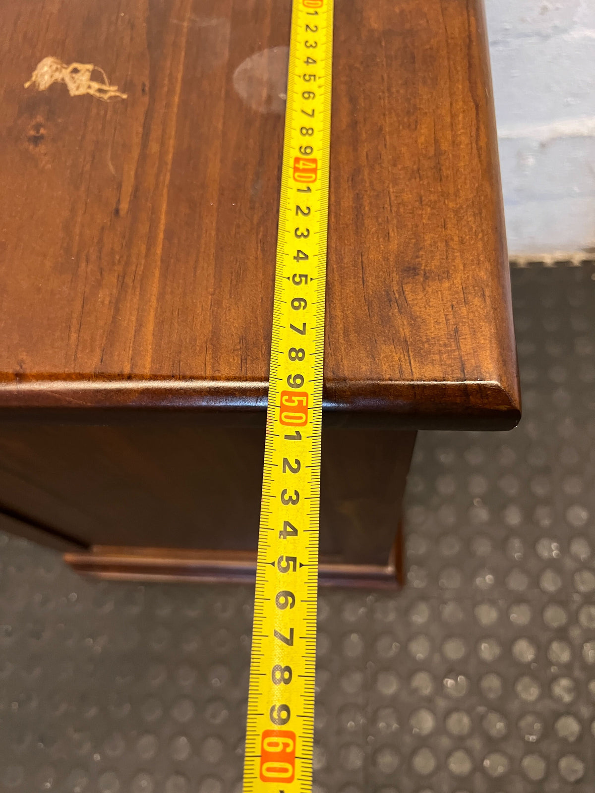 Timeless Dark Wood 3-Drawer Bedside Table - 2ndhandwarehouse.com