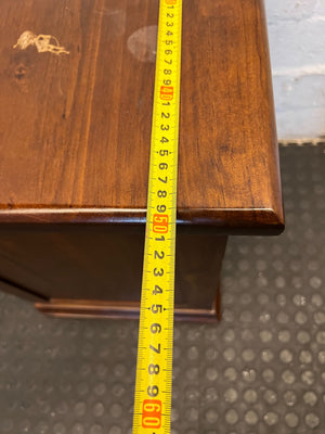 Timeless Dark Wood 3-Drawer Bedside Table - 2ndhandwarehouse.com