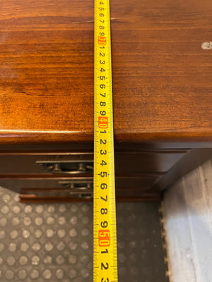 Timeless Dark Wood 3-Drawer Bedside Table - 2ndhandwarehouse.com