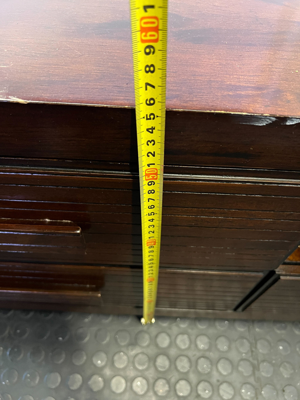 Sleek Dark Wood TV Unit with Integrated Storage - 2ndhandwarehouse.com