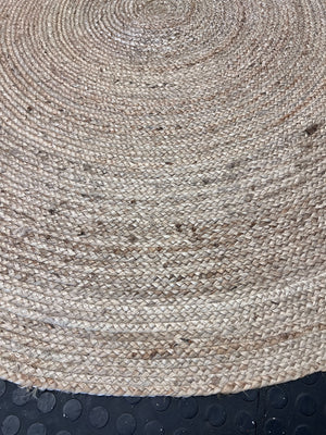 Charming Round Jute Rug - Natural & Bohemian Style 176cm - 2ndhandwarehouse.com