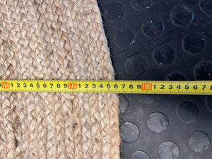 Charming Round Jute Rug - Natural & Bohemian Style 176cm - 2ndhandwarehouse.com