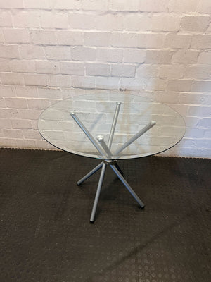 Chic Round Glass Top Cafe & Dining Table - 2ndhandwarehouse.com