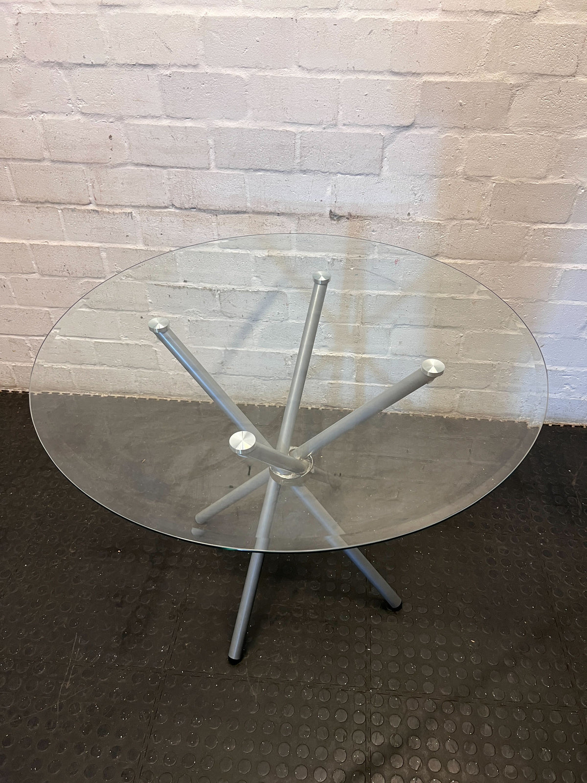 Chic Round Glass Top Cafe & Dining Table - 2ndhandwarehouse.com