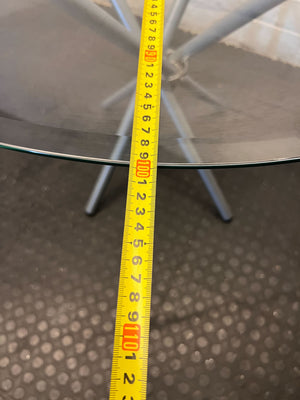 Chic Round Glass Top Cafe & Dining Table - 2ndhandwarehouse.com