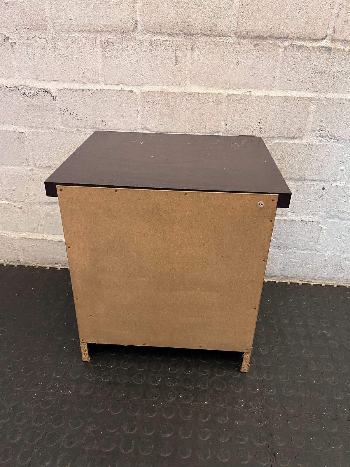 Compact Dark Brown Bedside Table with Drawer & Shelf - 2ndhandwarehouse.com