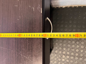 Compact Dark Brown Bedside Table with Drawer & Shelf - 2ndhandwarehouse.com