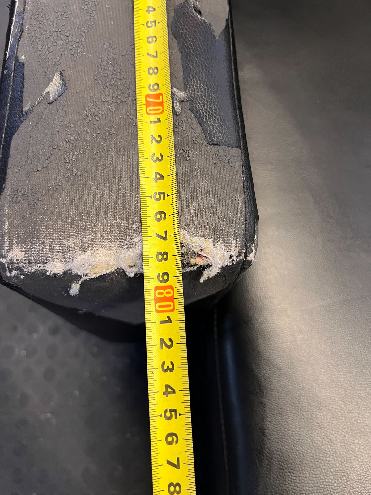 Stylish Black Faux Leather L-Shape Corner Couch - Visible damages