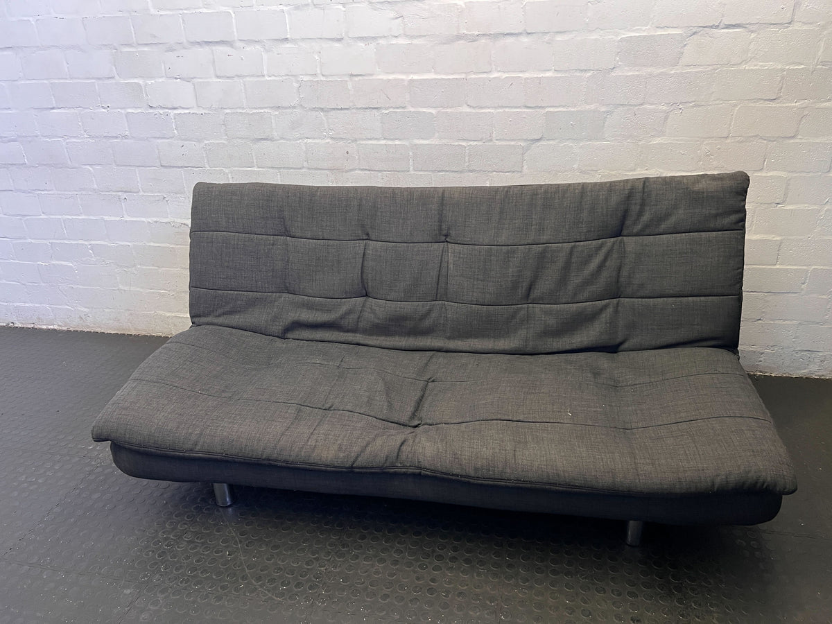 Sleeper couch  -Versatile Grey Futon Sofa Bed - Some visible damages