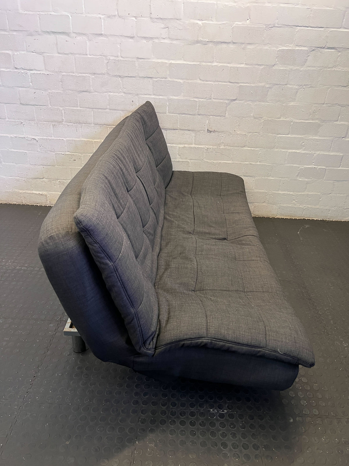 Sleeper couch  -Versatile Grey Futon Sofa Bed - Some visible damages