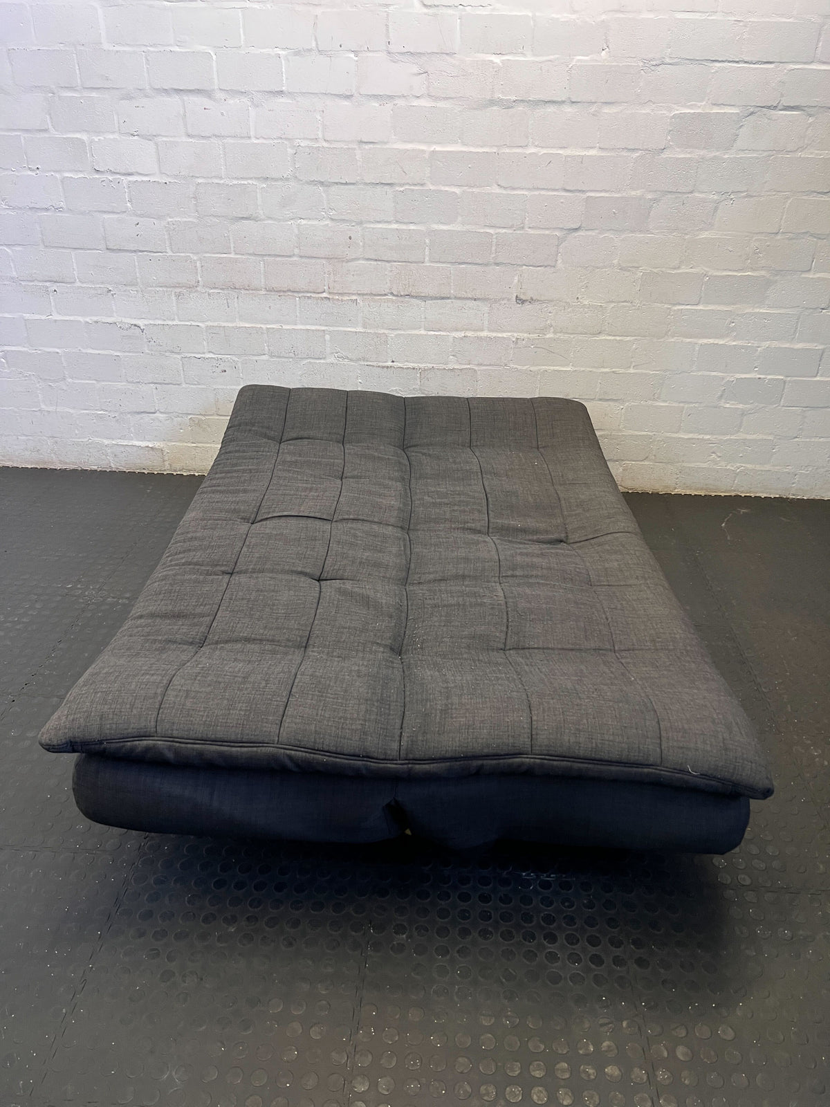 Sleeper couch  -Versatile Grey Futon Sofa Bed - Some visible damages