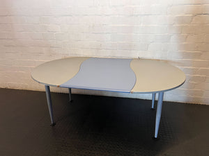 Stylish Two-Tone Oval Dining & Meeting Table ✨ - 2ndhandwarehouse.com