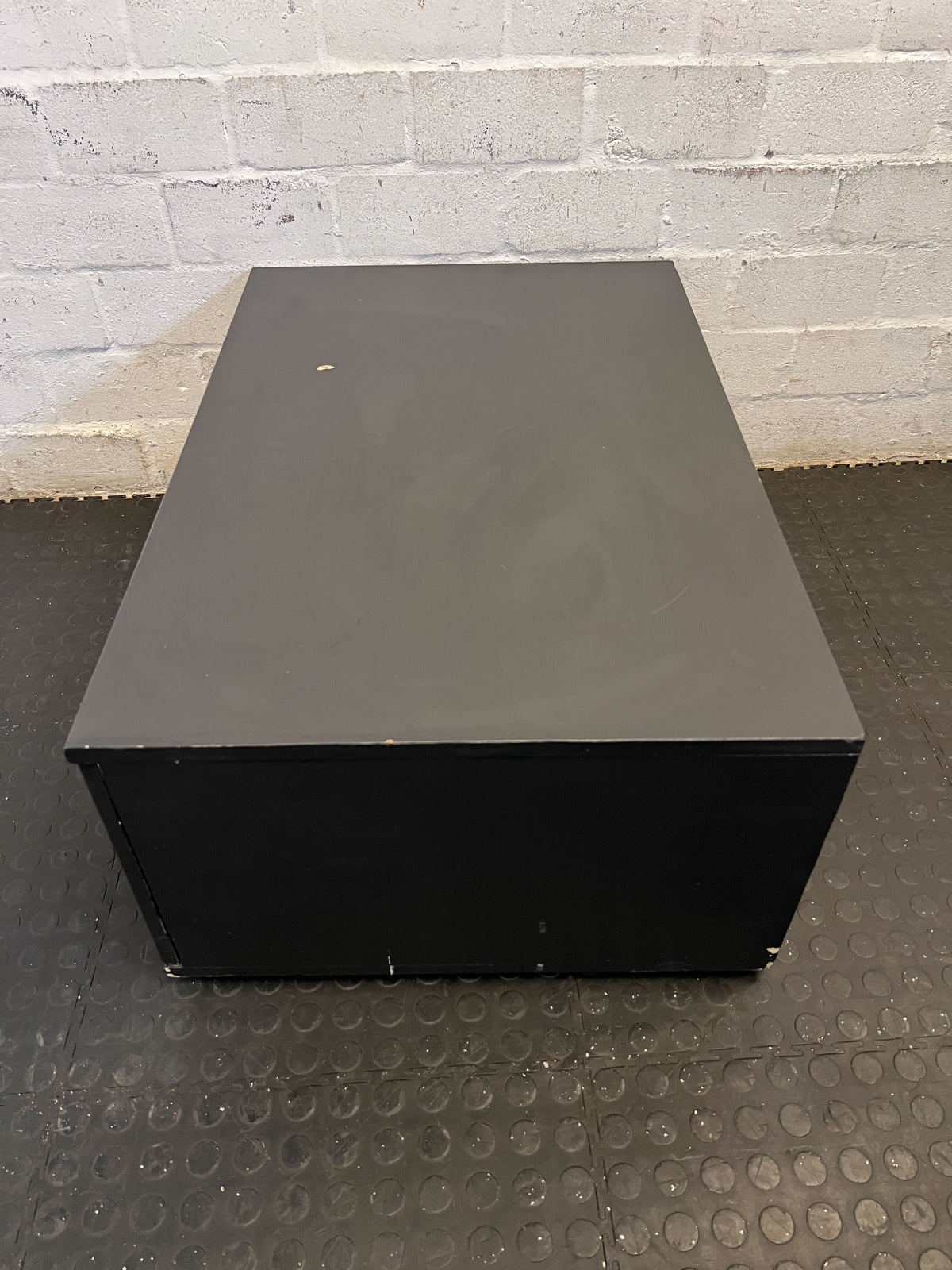 Modern Black 2-Drawer Storage Unit - Fair used