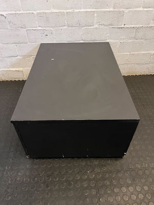 Modern Black 2-Drawer Storage Unit - Fair used