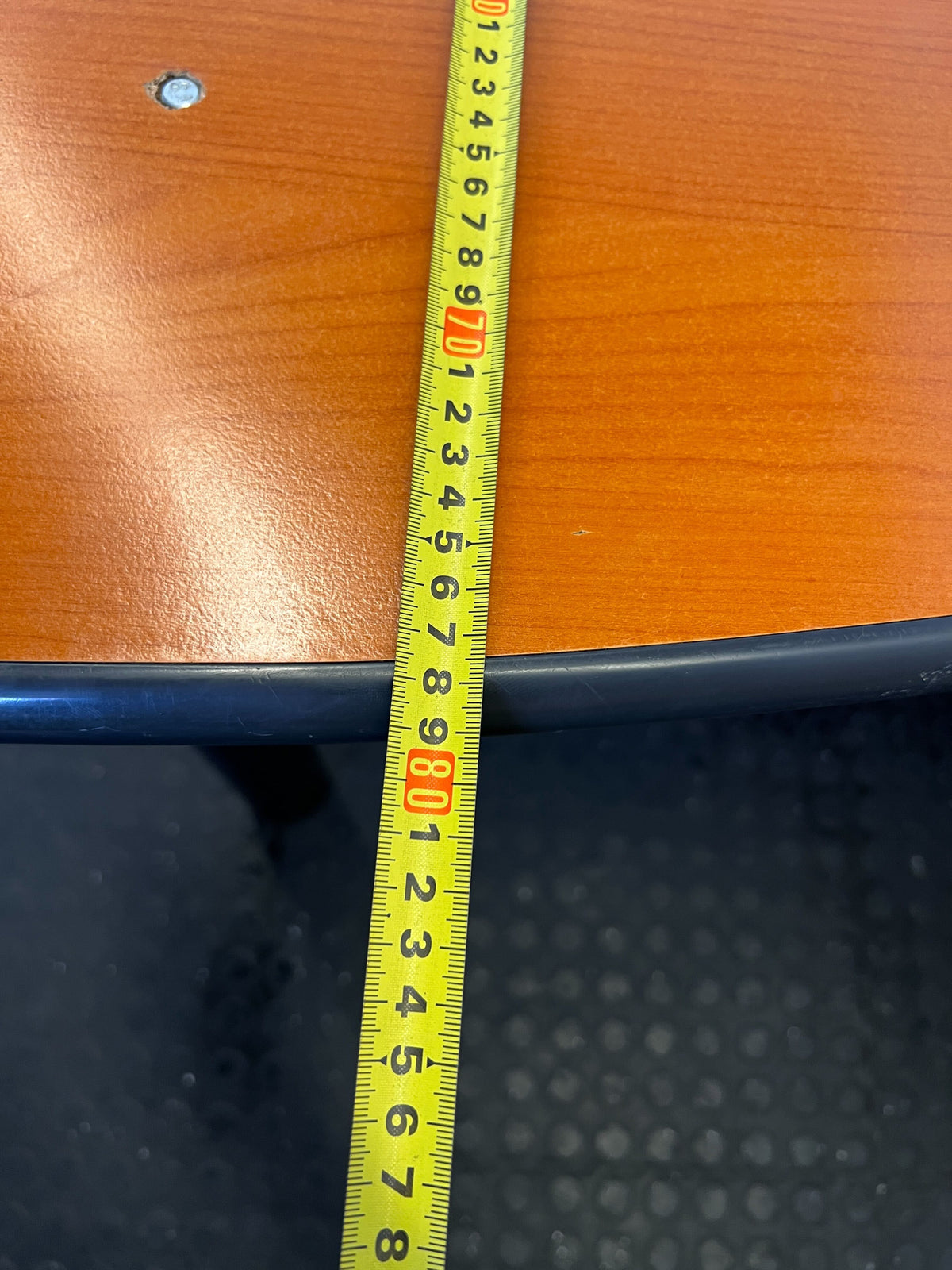 Ergonomic L-Shaped Office Desk - Wood Look & Black Legs - Fair used