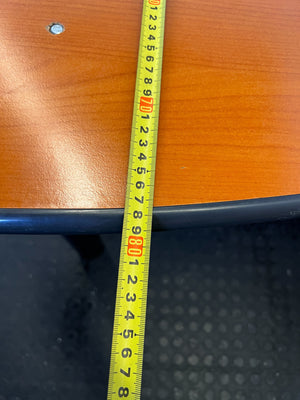 Ergonomic L-Shaped Office Desk - Wood Look & Black Legs - Fair used