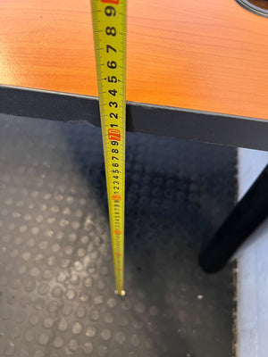 Ergonomic L-Shaped Office Desk - Wood Look & Black Legs - Fair used