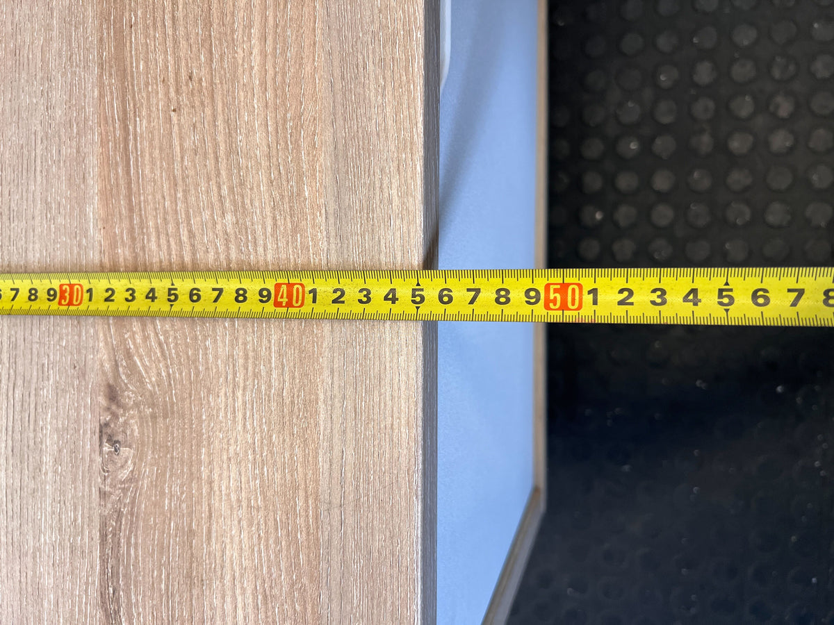 Modern Wood & White TV Unit with Storage - Fair used