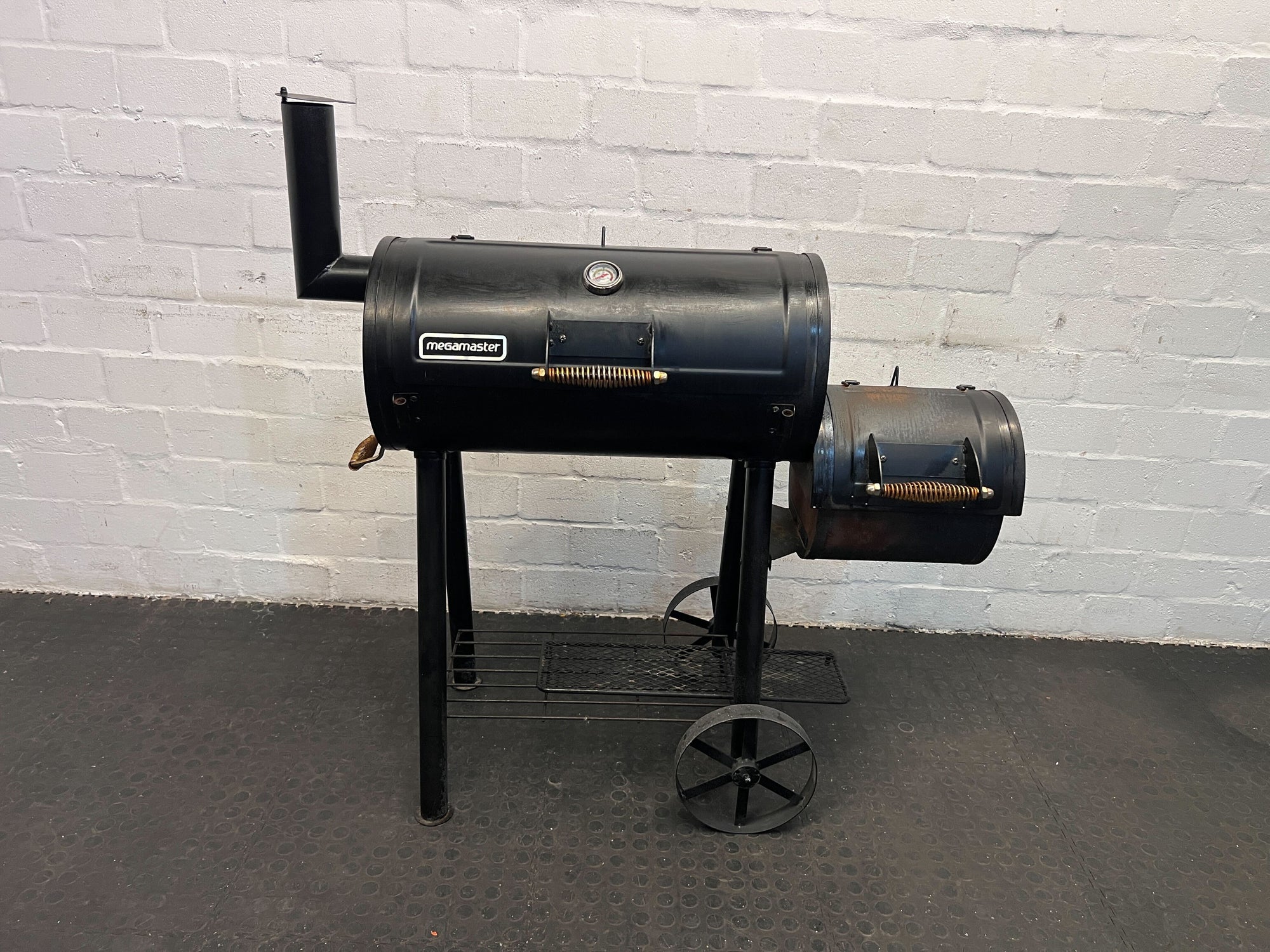 Megamaster Charcoal Smoker Grill - Black, Steel, Traditional Design