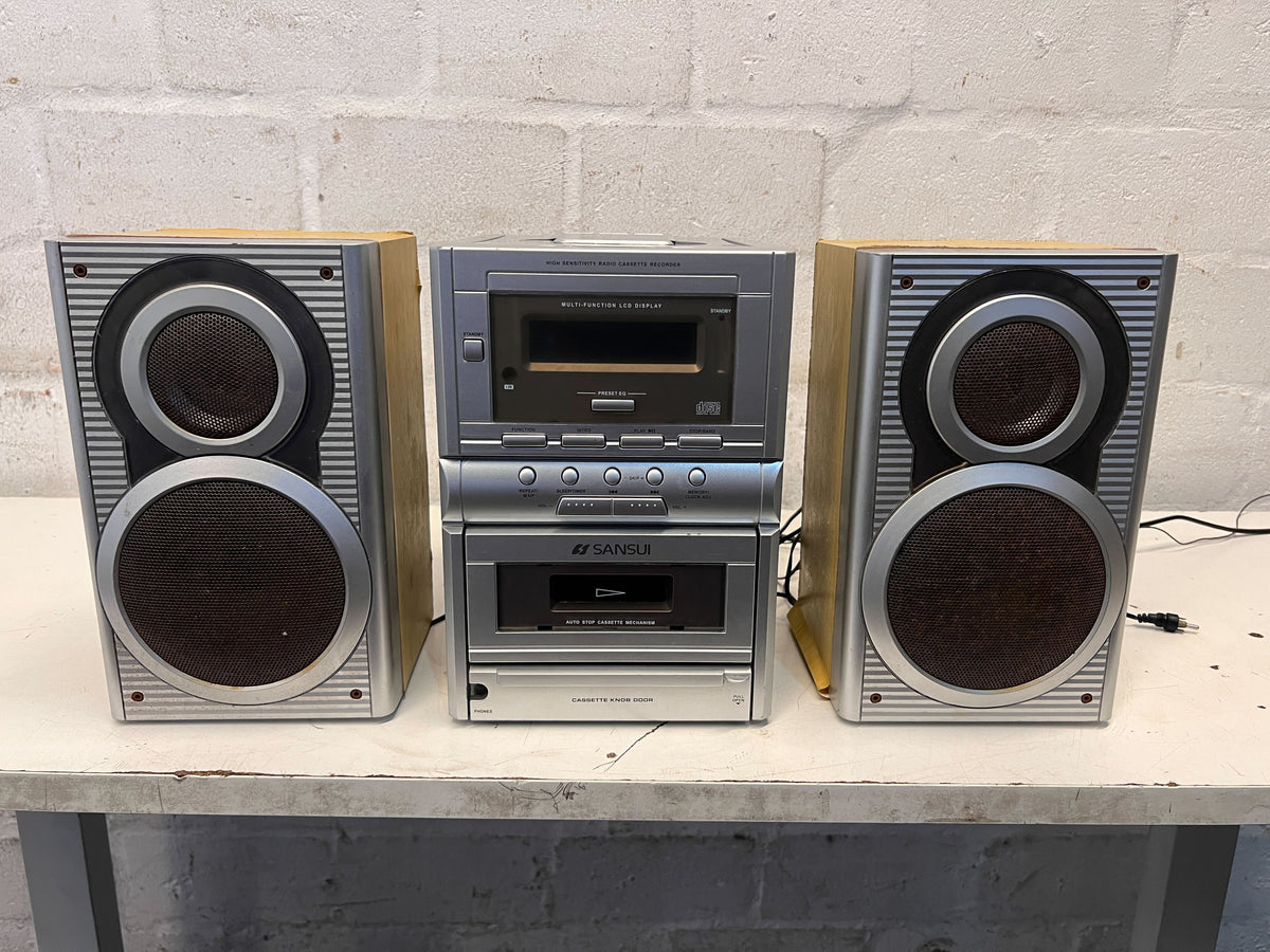 Classic Sansui Stereo System with Speakers – Minor Cosmetic Wear - 2ndhandwarehouse.com