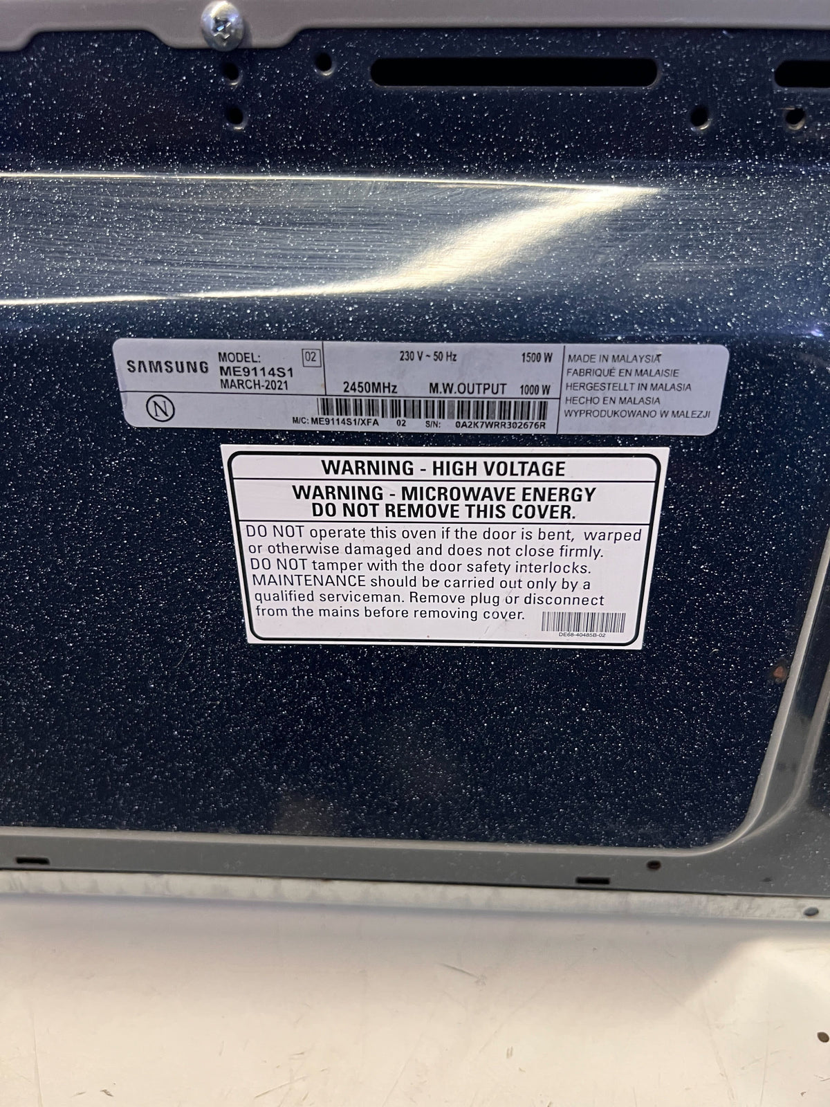 Samsung Microwave Oven -Doesn't heat up