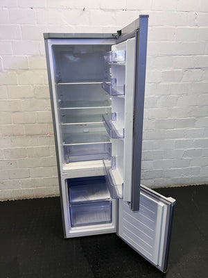 Sleek Grey Bottom Freezer Refrigerator - Energy Efficient - 1 Drawer broken