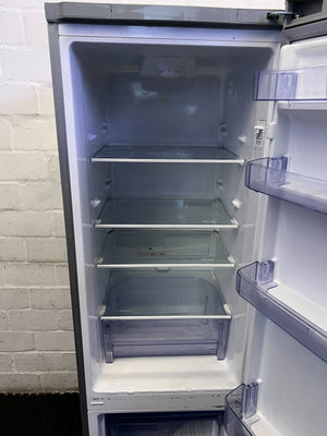 Sleek Grey Bottom Freezer Refrigerator - Energy Efficient - 1 Drawer broken