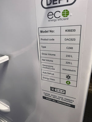 Sleek Grey Bottom Freezer Refrigerator - Energy Efficient - 1 Drawer broken