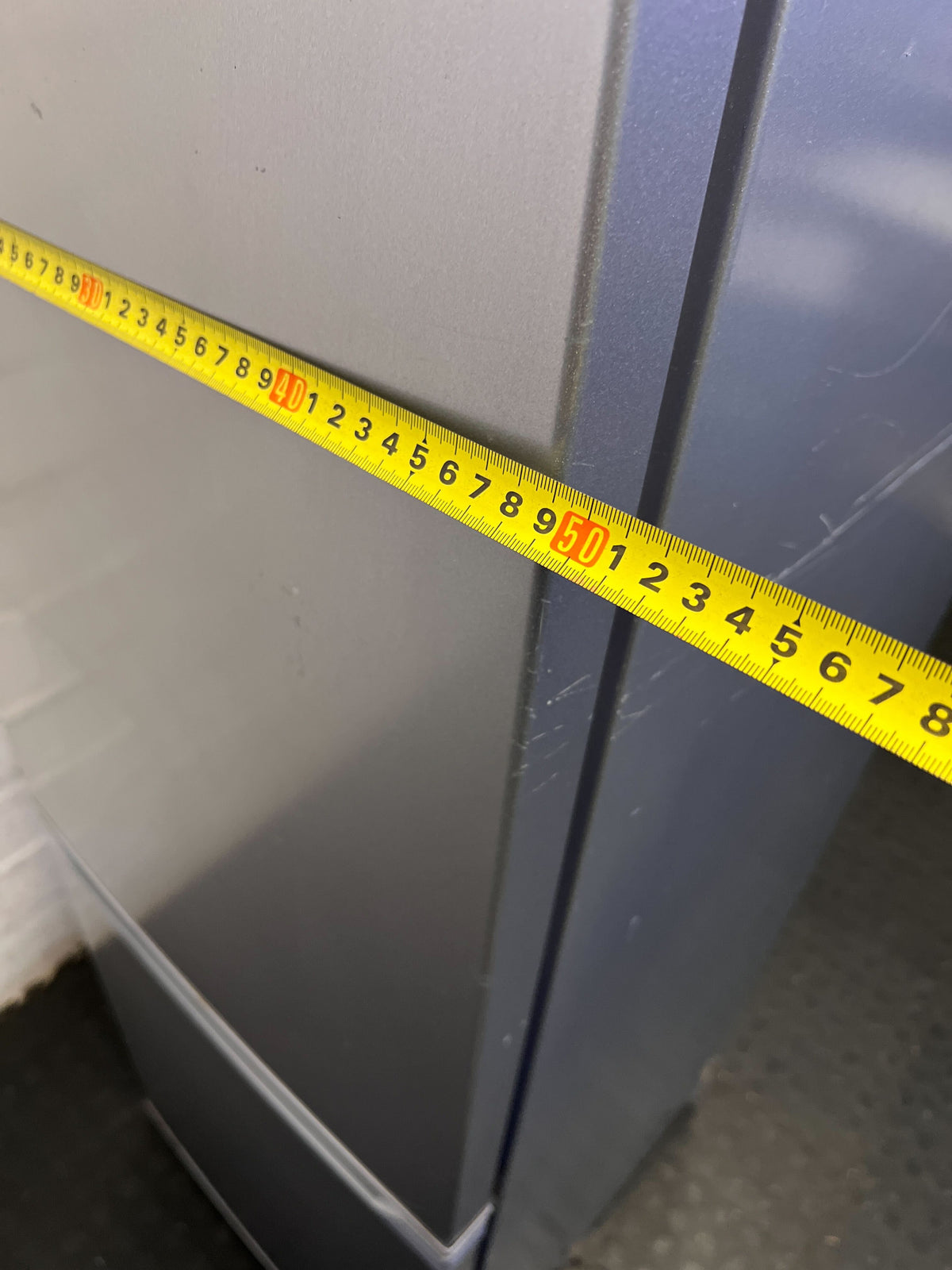 Sleek Grey Bottom Freezer Refrigerator - Energy Efficient - 1 Drawer broken