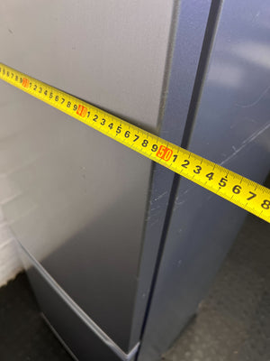 Sleek Grey Bottom Freezer Refrigerator - Energy Efficient - 1 Drawer broken