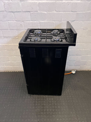 Defy Black 4-Burner Gas Stove with Oven - Freestanding Cooker