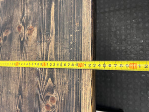 TABLE 175CM Stylish Black & Wood Dining Table with Unique Rustic Charm (72 x 55) - REDUCED - 2ndhandwarehouse.com