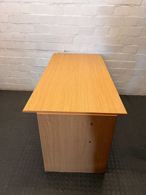 Versatile Light Wood Desk with 2 Storage Drawers - 2ndhandwarehouse.com